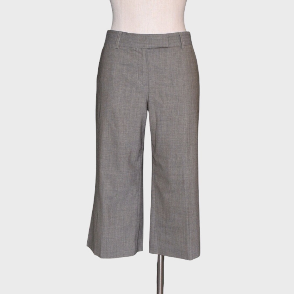 Theory Stretch Wool Wide Leg Knee Length‎ Suit Shorts